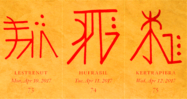 Sigils of the Angels of the Timemap 73-75