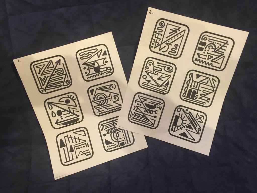 Photo of the hand-drawn Runes by the Seer Almine