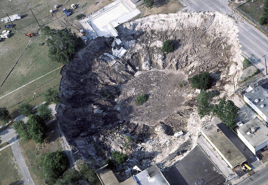 Sinkholes and Fissures