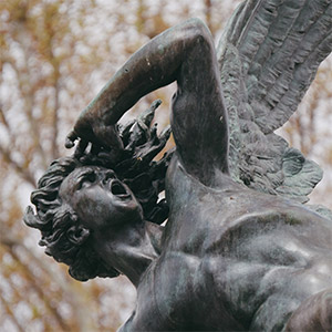 Lucifer Fall Statue